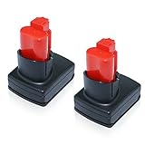 efluky 2Pack 3.0Ah 10.8V BAT411 Lithium-Ion Battery Replacement Cordless li-ion Drill Driver for Bos