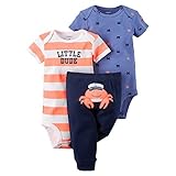 カーターズ Carter's ボディスーツ & パンツ 便利な3点セット 綿100% 3-Piece Bodysuit & Pant Set NB (50-55cm)