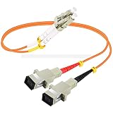 光ファイバーアダプターケーブル LC (オス) - SC (メス) マルチモード 50/125 デュプレックス 1フィート