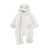 (チャックル) chuckle * スウィートガール * うさみみ フード付き ボア 防寒 カバーオール ホワイト 80cm P2903-80-10
