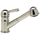 Rohl R77V3SSTN Single Metal Lever Country Kitchen Faucet with Short Handspray Double Check Valve and