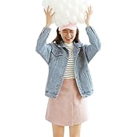 SUNNUY レディース コート 春 ショート丈 トップス 大きいサイズ 長袖 デニム かわいい Gジャン ジャンパー アウター ブルゾン スタジャン 薄手 カジュアル レジャー 着痩せ 無地 きれいめ おしゃれ ファッション かっこいい