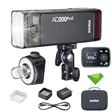 【Godox正規代理店＆日本語取扱説明書】GODOX AD200 Pro II 200Ws 2.4G フラッシュストロボ、500 フルパワーフラッシュ、0.01-1.8 秒リサイクル TTL スピードライト ポケット モノライト ストロボ フラッシュ、DSLR カメラ用