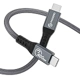 Thunderbolt 4ケーブル用ケーブル、PHIXERO 40GbpsデータUSBC-USBCケーブルは8K@60Hzまたはデュアル4Kディスプレイをサポート、PD 100W充電、MackBook、ipad Pro、Thunderbolt4/3ドッキングステーションと互換性があります (真っ直ぐ, 2m)