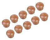 【10個セット】 木製 取っ手 つまみ ノブ 木目 ウッド ニスあり 平らタイプ 扉 引き出し 家具 金物 簡単