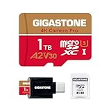 【5年データ復旧・無償交換保証】GIGASTONE マイクロsdカード 1TB Type Cカードリーダー付き 4K Camera Pro microSDXC UHS-I A2 V30 U3 C10 150MB/s Ultra HD 4K ビデオ録画 Gopro インスタ360 アクションカメラ スポーツカメラ 4K Ultra HD 動画 SDアダプター1枚付き