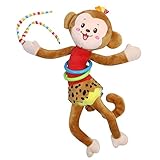 Monkey動物リングBell Baby Plush Rattles Squeaker Cute Cartoon Pull衝撃赤ちゃんおもちゃ