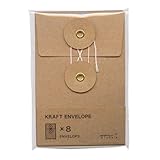 ミドリ クラフト エンベロップ S 縦 紐付 茶 8枚入 85677006