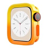 MTRRISE Apple Watch ケース 40mm41mm 対応 落下 衝撃 吸収 簡易着脱 シンプル スリム 軽量 保護カバー アップルウォッチケース シン (40mm41mm, オレンジ/イエロー)