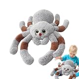 タランチュラぬいぐるみクッション、ハロウィーンスパイダー抱き枕,ハロウィン スパイダー 抱き枕ぬいぐるみシミュレーションおもちゃ | リビングルーム、寝室、庭用の大きな目のタランチュラのぬいぐるみ