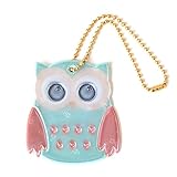 グリミス Glimmis フクロウ シリーズ グリーン/オレンジ 北欧 リフレクター 反射 キーホルダー 再帰反射素材 3M