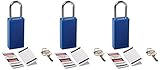 Brady 123415 Lockout Padlock Keyed Alike 1/4 Blue [並行輸入品]