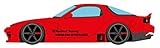 メイクアップ IDEA 1/18 ロケットバニー RX-7 (FD3S)レッド/6 スポークホイール (ガンメタリック/ポリッシュリム)完成品