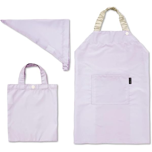 Amazon.co.jp: キッズ エプロン 三角巾セット 巾着袋付き かぶるだけ