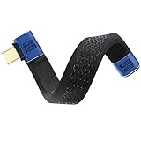 Duttek 40Gbps USB C延長ケーブルL字型、240W 短いUSB Type C延長 PD急速充電 USB Type Cオスメスケーブルサポート8K@60HzビデオディスプレイThunderbolt 3/4 iPad、MacBook用. 13cm