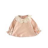 Pojour Tシャツ/ブラウス　ベビー服　女の子　キッズ　5色　無地シャツ　赤ちゃん服　幼児　子供服　長袖　キッズ服　満月/出産祝い/プレゼント/お出かけ 綿 通園 通学