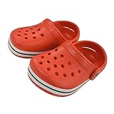 PANDAMANIA サンダル ビーチサンダル クロックス風 子供用 キッズ ベビー 男の子 女の子 園児 【YP】 fo-sa15 14cm レッド