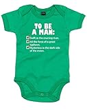 (トゥ　ビー　ア　マン　チェックリスト) To Be A Man Checklist, プリント　ベビースーツ - グリーン/白/赤/赤 0-3 ヶ月