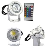 ライト，SODIAL(R)10W RGB LED防水アウトドア　照明灯　16色の変色スポットライト　ランプ　12V