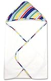 Trend Lab White Terry Hooded Towel, Transportation Stripe (Discontinued by Manufacturer) by Trend La