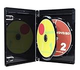 ブルーレイケース 14.5mm厚に2枚収納 フリップタイプ グロスブラック 3個セット Blu-rayDiscロゴ有