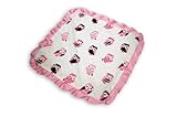 Caught Ya Lookin' Baby Thumb Blanket, Pink and White Owls by Caught Ya Lookin'