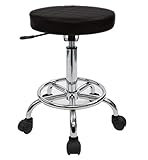 新色　ブラック　ガス圧昇降式エステスツール（あみ目）キャスター付　丸椅子　作業椅子　ブラック