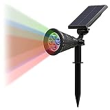 T-SUN LED Solar Spotlight Solar Powered Outdoor Wall Light, IP65 Waterproof,Auto-on At Night/Auto-of