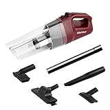 コードレス掃除機 サイクロン 充電式 フィルター交換不要 軽量 最大35分 (レッド)