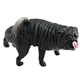 Avidora パグ グッズ おしっこ 置物 おもしろグッズ インテリア フィギュア おもしろ雑貨 ブラック