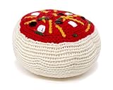 Estella Hand Knit Organic Pizza Rattle Baby Toy [並行輸入品]