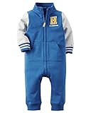 カーターズ ロンパース carter's 男の子用青x薄グレーHANDSOMEお出かけ用長袖ジャンプスーツ (9months(67-72cm)) [並行輸入品]