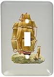 3drose LSP _ 170825 _ 1 Large Sailing Ship and a smallヨット帆with raised – Single切り替えスイッチ