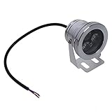 SODIAL(R)9W 12V水中LEDライト　風景　噴水池ランプ　電球　白