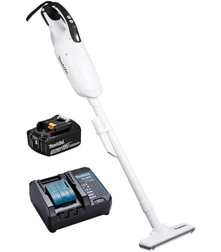 マキタ 18V カプセル式充電式クリーナー(掃除機) バッテリー・充電器別売 CL180FDZW(1台)[スティッククリーナー] Amazon | 充電式クリーナ CL180FDZW(白)+バッテリBL1830B+充電器DC18WC