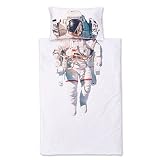 Topsleepy New Design Boys' Comforter Cover Set, Brushed Microfiber Fabric Astronaut Duvet Cover Set 