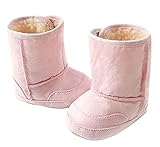 【SEBLES】ベビーシューズ 靴 ブーツ お洒落 ボア ユニセックス スエード カッコいい 11.5cm 12cm 13cm(ピンク,L)