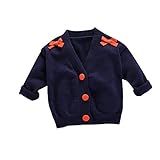キッズ ニット セーター カーディガン 長袖 セーター コート 子供服 女の子トップス クルーネック かわわい 上着 ブルー
