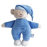 Soothing Bear、wingingkidsベビーCuddleおもちゃ、ぬいぐるみソフトベビー動物、通気性Cosy Lovie Bear睡眠時間、おもちゃ、ブルーピンクグレーPlush、12イン