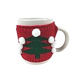Extra Large醜いクリスマスセーターコーヒーマグレッドとホワイト