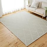 グラムスタイル ラグ ラグマット カーペット 洗える 3畳 190x240cm 北欧 おしゃれ 滑り止め 床暖房対応 オールシーズン ベージュ ホワイト ロンバス