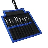 LEAP DIY工具 ピンセットツールキット 作業工具 ステンレス鋼 収納袋付き ジュエリー製作 防磁 静電防止 9 pcs