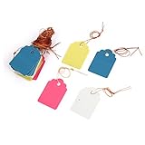 uxcell ラベル　マーカー　ステッカー　様々な色　プラスチック　植物　36mm x 25mm　40個入り