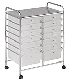 ECR4Kids 14-Drawer Mobile Organizer White [並行輸入品]