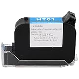 LOCADENCE HT01 42ml ブラック 速乾性溶剤インクカートリッジ、12.7mm インクジェットプリンタインクカートリッジ交換用 SC12 SC12T CP12 CP12W SC12KJ