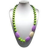 Lil' Jumbl Baby Teething Necklace | Organic Food Grade Silicone | BPA-Free (Green) [並行輸入品]