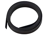 熱収縮チューブ 7mm 内径φ7mm 平置き幅13mm 印字無しで綺麗☆ 収縮比率2:1 (7mm→3.5mm) シュリンクチューブ 絶縁チューブ 防水 高難燃性 収縮チューブ (1M, ブラック（黒）