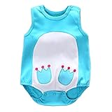 ベビー服　 男女兼用　綿 超かわいい　赤ちゃん服 女の子　5色　オーバーオール　男の子　ロンパース　新生児 　4サイズ59－66－73－80（0月－12月） (59, スカイブルー)