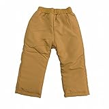 スノーパンツ 防寒 ズボン ベビー 男の子 無地 中綿 パンツ ベージュ 80