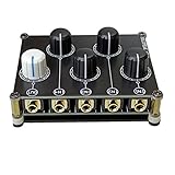 WEIWO パッシブ3.5mmラインレベルコントロール、ミニ4ウェイパッシブオーディオミキサーステレオ4イン1アウトAUXオーディオミキサー